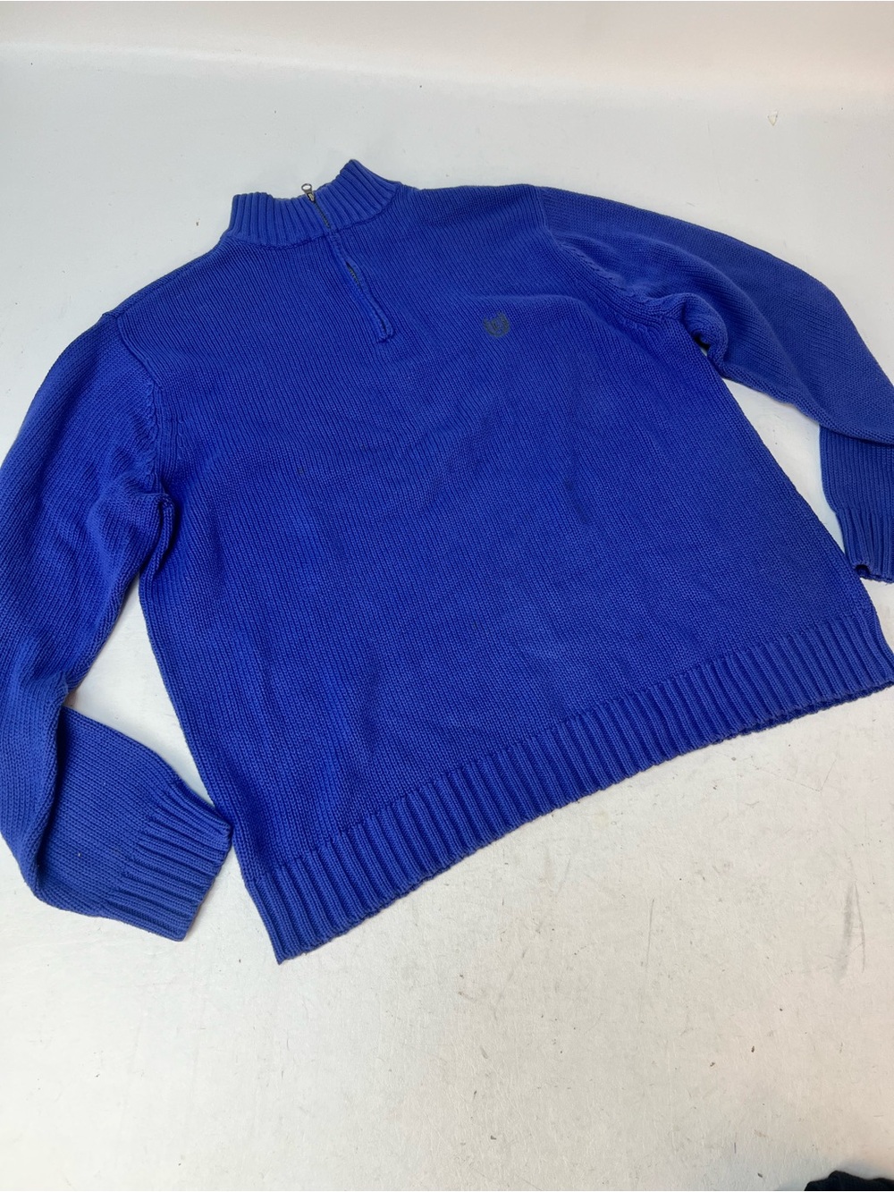 CHAPS RALPH LAUREN Men's Royal Blue Half-Zip Sweater